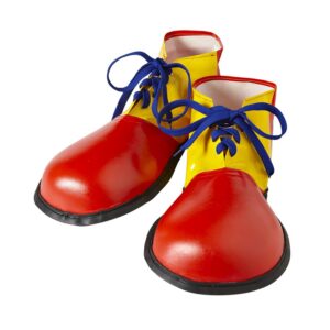WIDMANN Milano Party Fashion- Paire de Chaussures de Clown, Caricature, 11007084, Rouge/Jaune, Taglia Unica