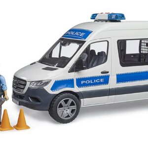 bruder 02683 - MB Sprinter Véhicule d'intervention de la police avec module son et lumière, policier bworld - 1:16, véhicule, voiture de police