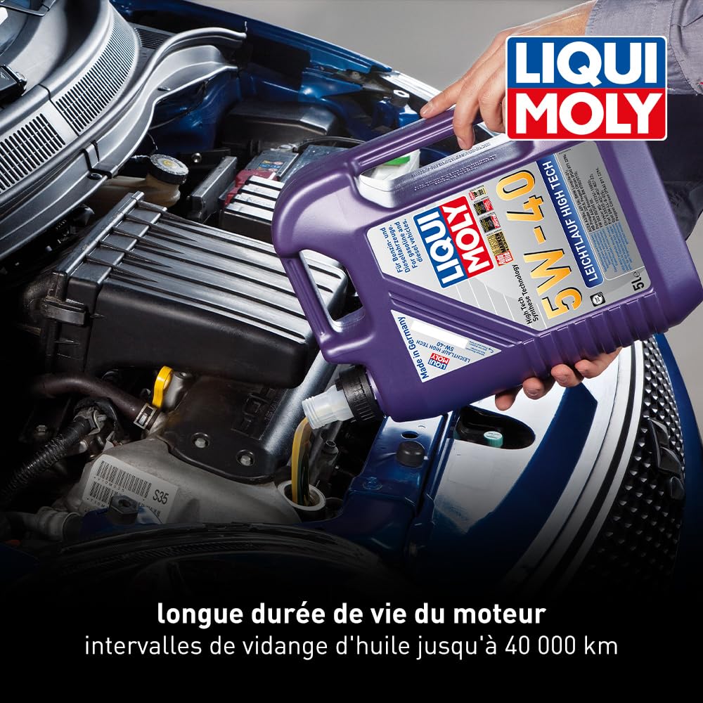LIQUI MOLY Leichtlauf High Tech 5W-40 — Huile moteur 5 L – Image 2