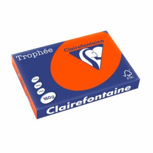 Clairefontaine Trophée 1031C Ramette de 250 feuilles de papier pour imprimante laser, copieur, jet d'encre Rouge DIN A3 42 x 29,7 cm 160 g