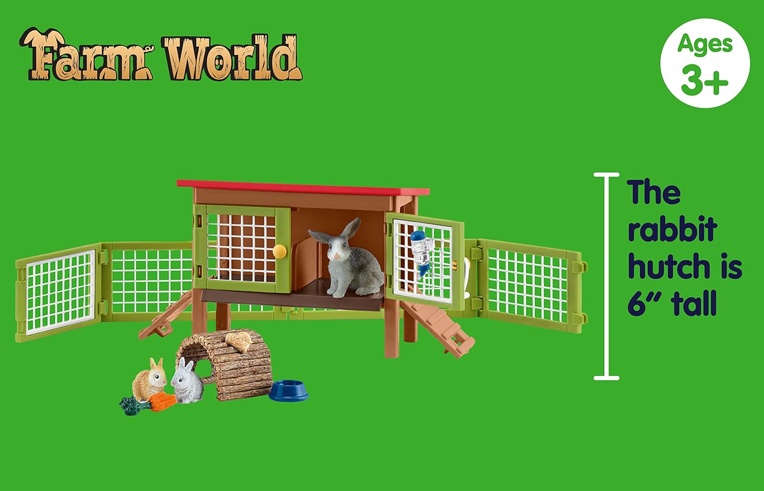 SCHLEICH — Figurine Clapier avec Enclos et Lapins – Image 2