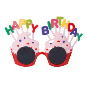 P'TIT CLOWN - 24390 - Lunettes "Happy Birthday" - Lunettes fantaisies sans correction - Accessoire fête, anniversaire, déguisement - Plastique - Multicolore