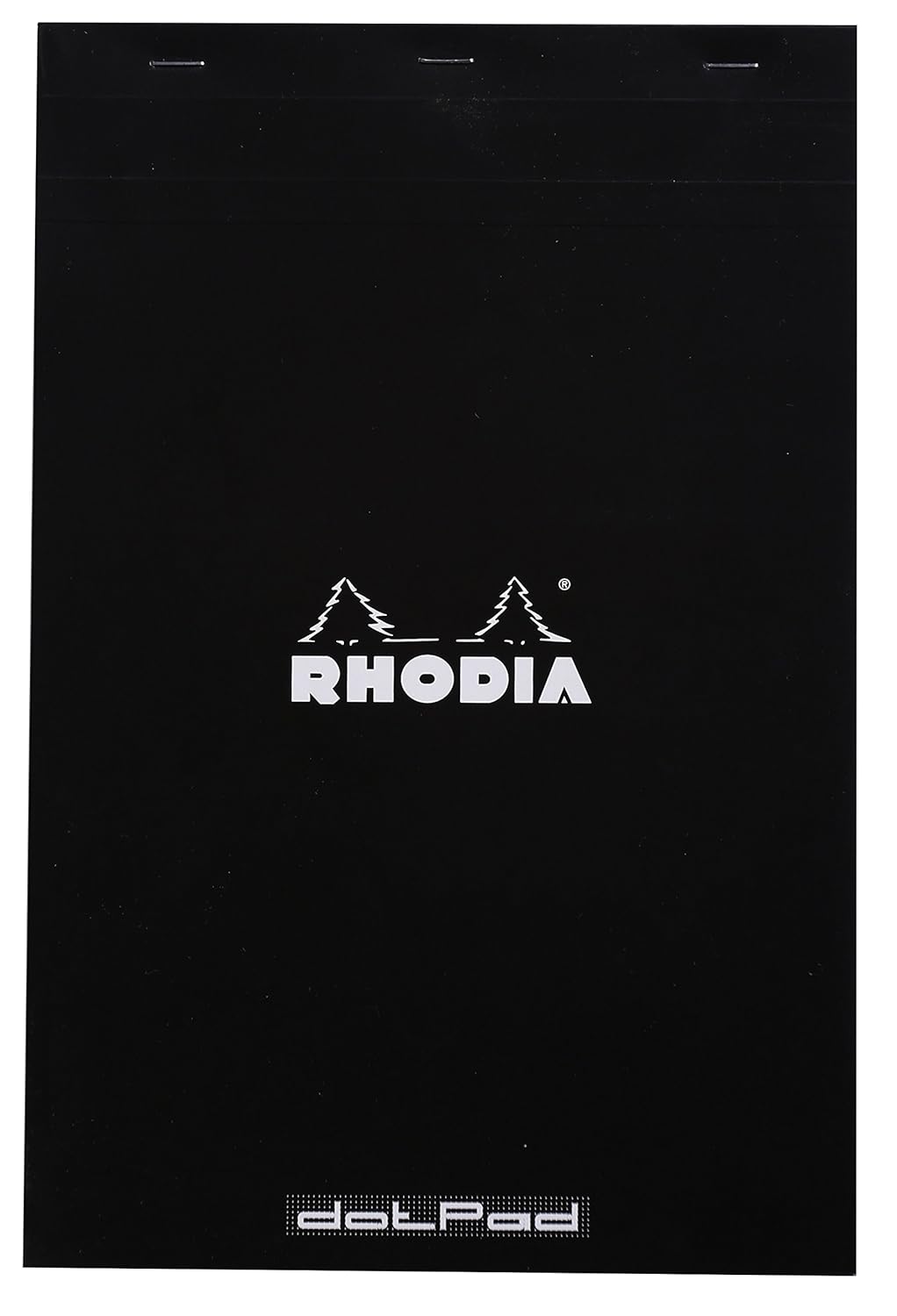 RHODIA 19559Amzc - Bloc-Notes Agrafé Dotpad N°19 Black - A4+ - 21 x 31,8 cm - Pointillés Dot - 80 Feuilles Détachables - Papier Clairefontaine Blanc 80 g/m² - Couverture en Carte Enduite
