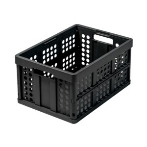 Clax® Caisse | Boîte pliante | Panier | 45 litres | (noir)