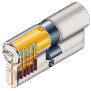 Alternative view of Abus D6N45/45 Cylindre nickelé D6 45 x 45 mm