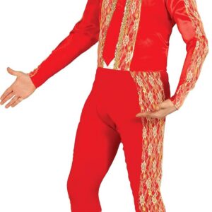 FIESTAS GUIRCA | Costume de Torero Adulte (48-50/M) - Veste et Pantalon - Tenue de Matador pour Fêtes Déguisées, Carnaval et Célébrations Culturelles - Idéal pour Hommes - Rouge