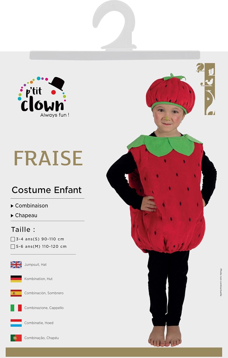 P'TIT CLOWN — Déguisement Enfant Fraise – Image 3