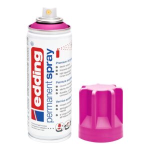 edding 5200 spray permanent - magenta - 200 ml - peinture acrylique pour peindre ou décorer verre, métal, bois, céramique, plastique, toile - peinture acrylique en aérosol