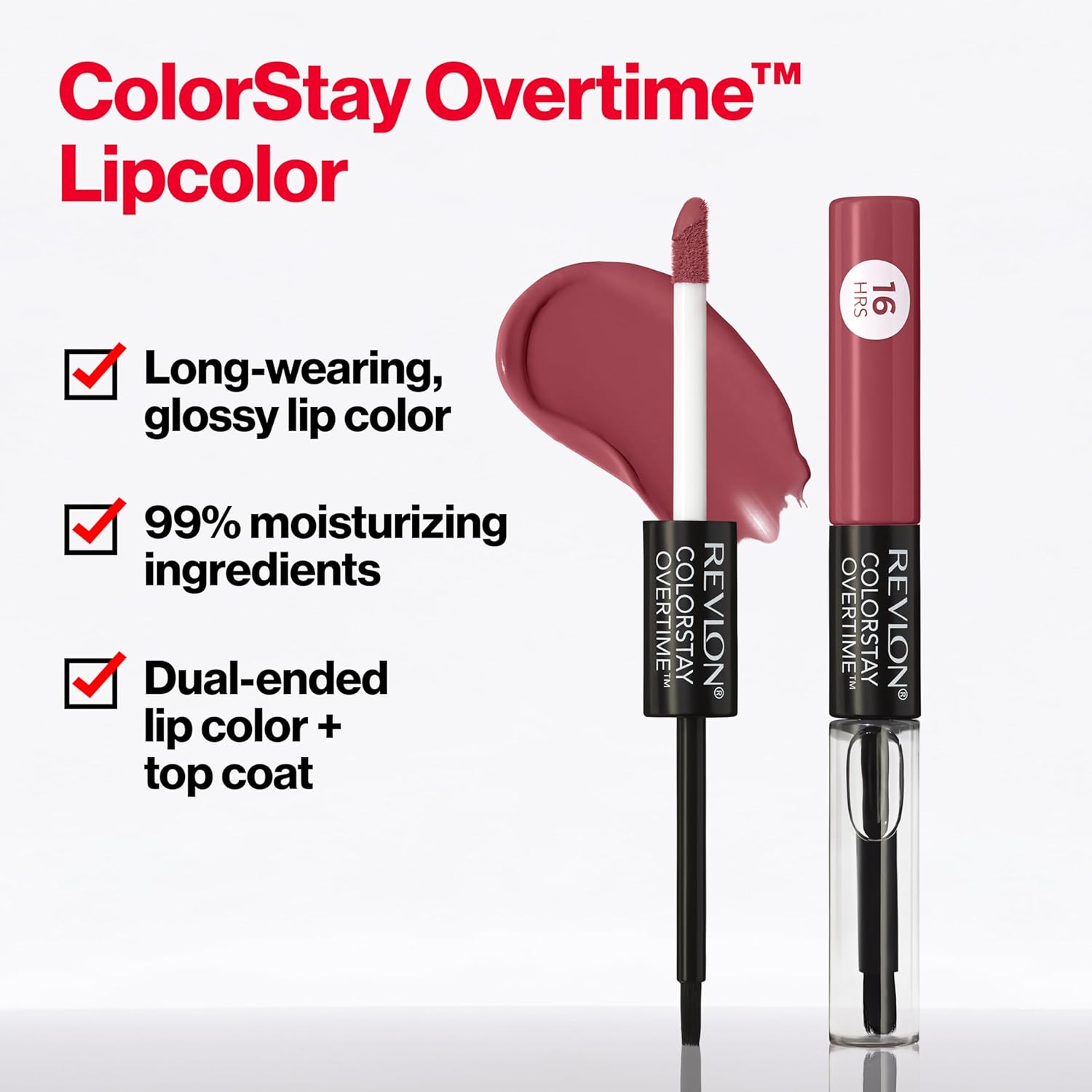 REVLON ColorStay Overtime — Rouge à lèvres liquide 260 Prune – Image 4