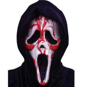 Fun World Masque Officiel Licencié Adulte Scream Sang - Masque de Halloween - Horreur - Unisex - Adultes