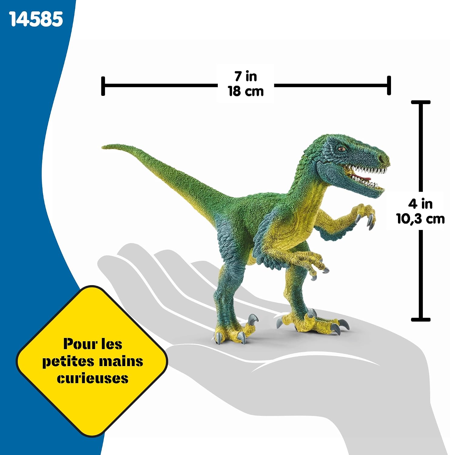 SCHLEICH Dinosaurs — Vélociraptor à mâchoire et bras mobiles – Image 4