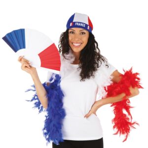 P'TIT CLOWN - Chapeau - Bleu Blanc Rouge - Parfait pour supporter la France lors des Célébrations et Événements Sportifs - Polyester - Plusieurs Modèles (Foulard pour cheveux)