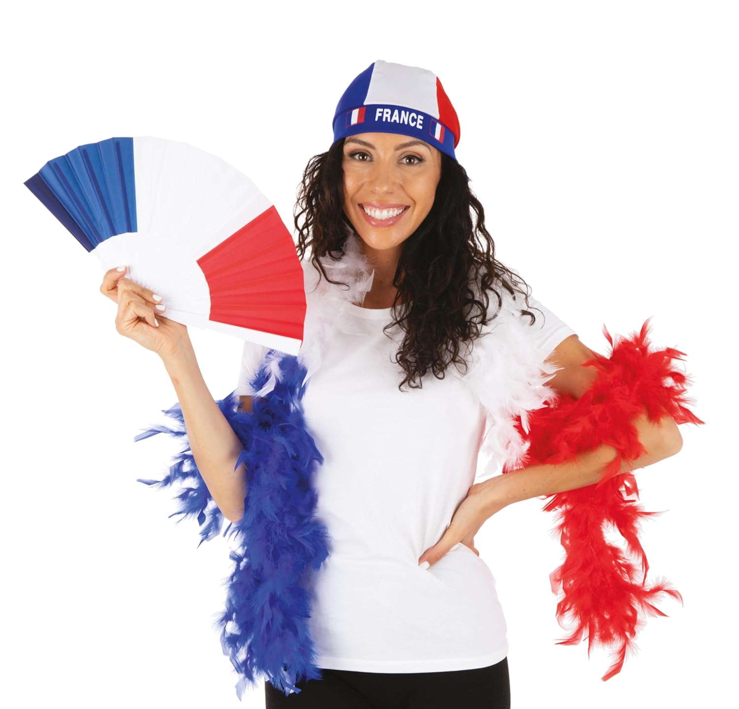 P'TIT CLOWN - Chapeau - Bleu Blanc Rouge - Parfait pour supporter la France lors des Célébrations et Événements Sportifs - Polyester - Plusieurs Modèles (Foulard pour cheveux)