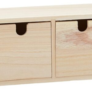 Artemio Meuble Casier à Tiroirs, Bois, Beige, 44 x 10 x 15 cm 14002155