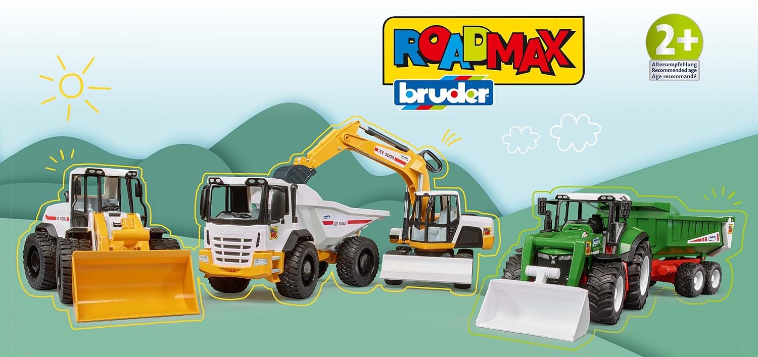 BRUDER Roadmax — Tracteur avec chargeur et remorque – Image 4