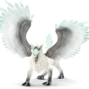 Schleich 70143 Eldrador Créatures Figurine d'action Griffon de Glace - Jouet Réaliste et Durable aux Ailes Mobiles - Cadeau pour Garçons et Filles de 7 Ans et +