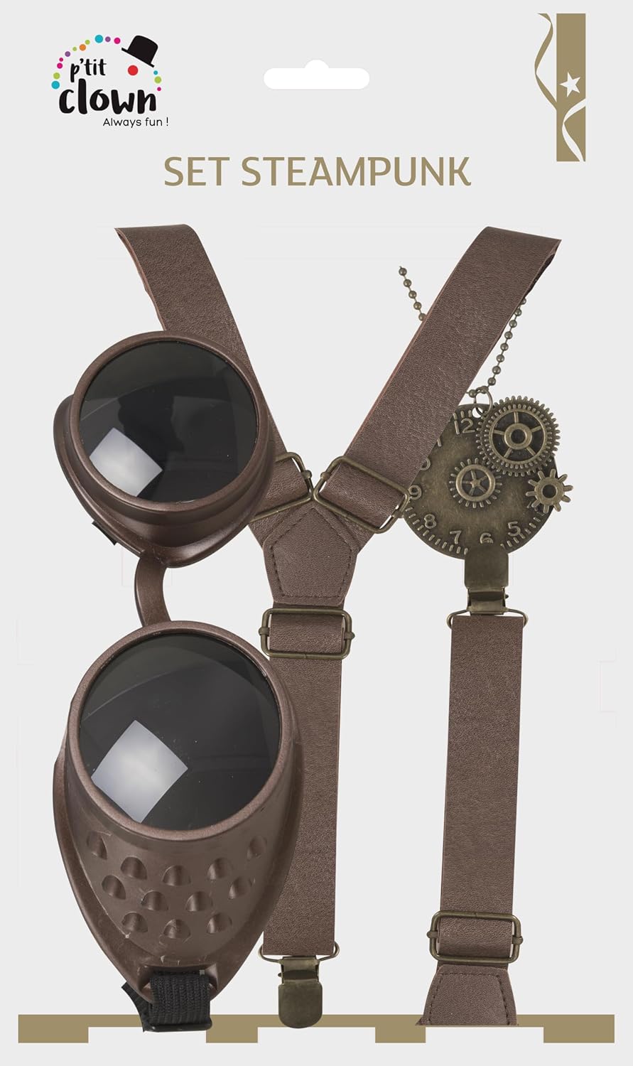 P'TIT CLOWN — Set Accessoires Déguisement Steampunk Adulte – Image 4