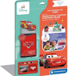 Clementoni | Disney – Les Histoires de Cars pour Enfants 2+ | Recharge pour Projecteur Conteur d’Histoires Plus | 5 Histoires Racontées et Projetées | Figurine Flash McQueen Incluse | Disney Pixar