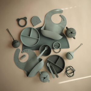 Alternative view of MUSHIE — Set de table en silicone antidérapant Cambridge Blue