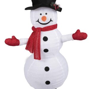 P'TIT CLOWN - Bonhomme de Neige Lumineux Grande Taille - Christmas Lighted Decoration - sur Pieds - Décoration Noël Intérieur et Extérieur - Fonctionne avec Piles (Non Incluses)