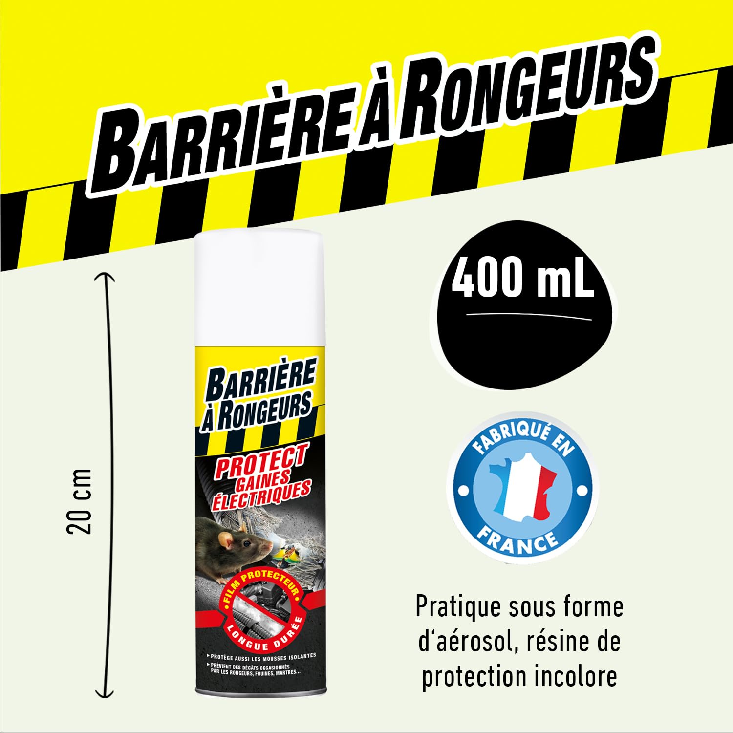 BARRIERE A RONGEURS — Aérosol protecteur gaines électriques 400 ml – Image 4