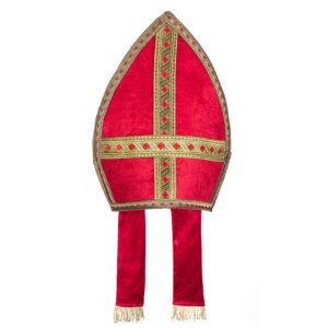 Boland 56841 Mitra Saint Nicolas Rouge/doré 35 x 33 cm