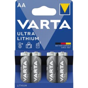 VARTA Piles AA, lot de 4, Ultra Lithium, 1,5V, adaptées aux appareils photo numériques, jouets, appareils GPS, pour le sport et à l'extérieur