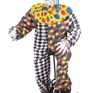 P'TIT CLOWN - Automate Clown Décoration Halloween - Sonore et Lumineux - Piles non incluses (Clown terrifiant sur motorcyle)