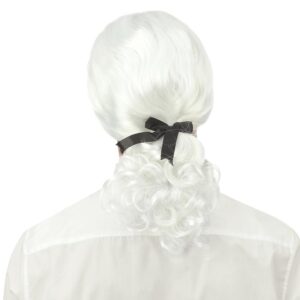 Alternative view of P'TIT CLOWN — Perruque KARL blanche adulte homme