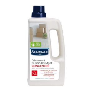 STARWAX Décrassant Surpuissant Concentré - Désincruste les Salissures en Profondeur - Idéal pour les Travaux et Déménagement - Fabriqué en France - 1 L - Jusqu'a 1600 m2