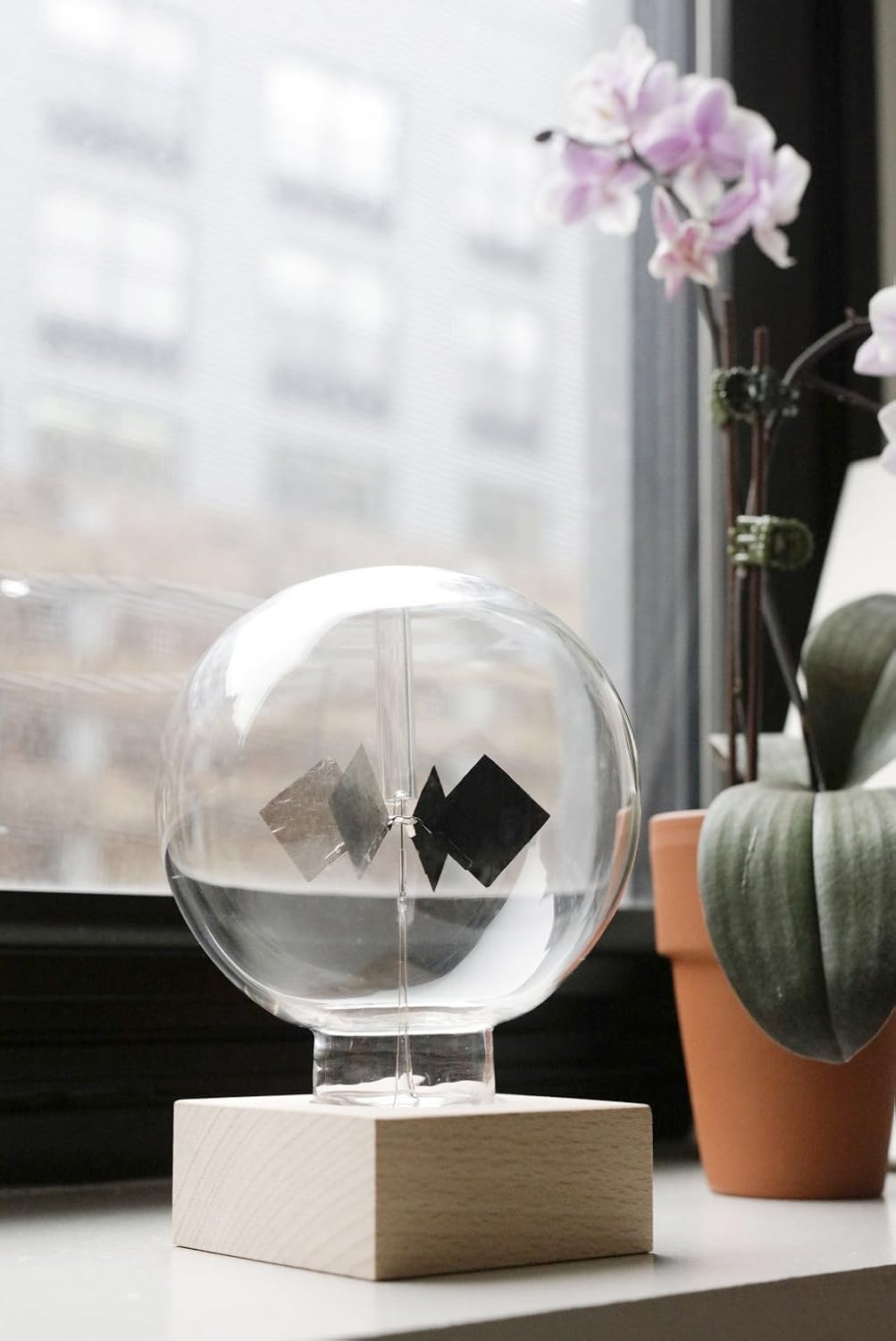 KIKKERLAND ST85 — Radiomètre Solaire en Hêtre et Verre – Image 2