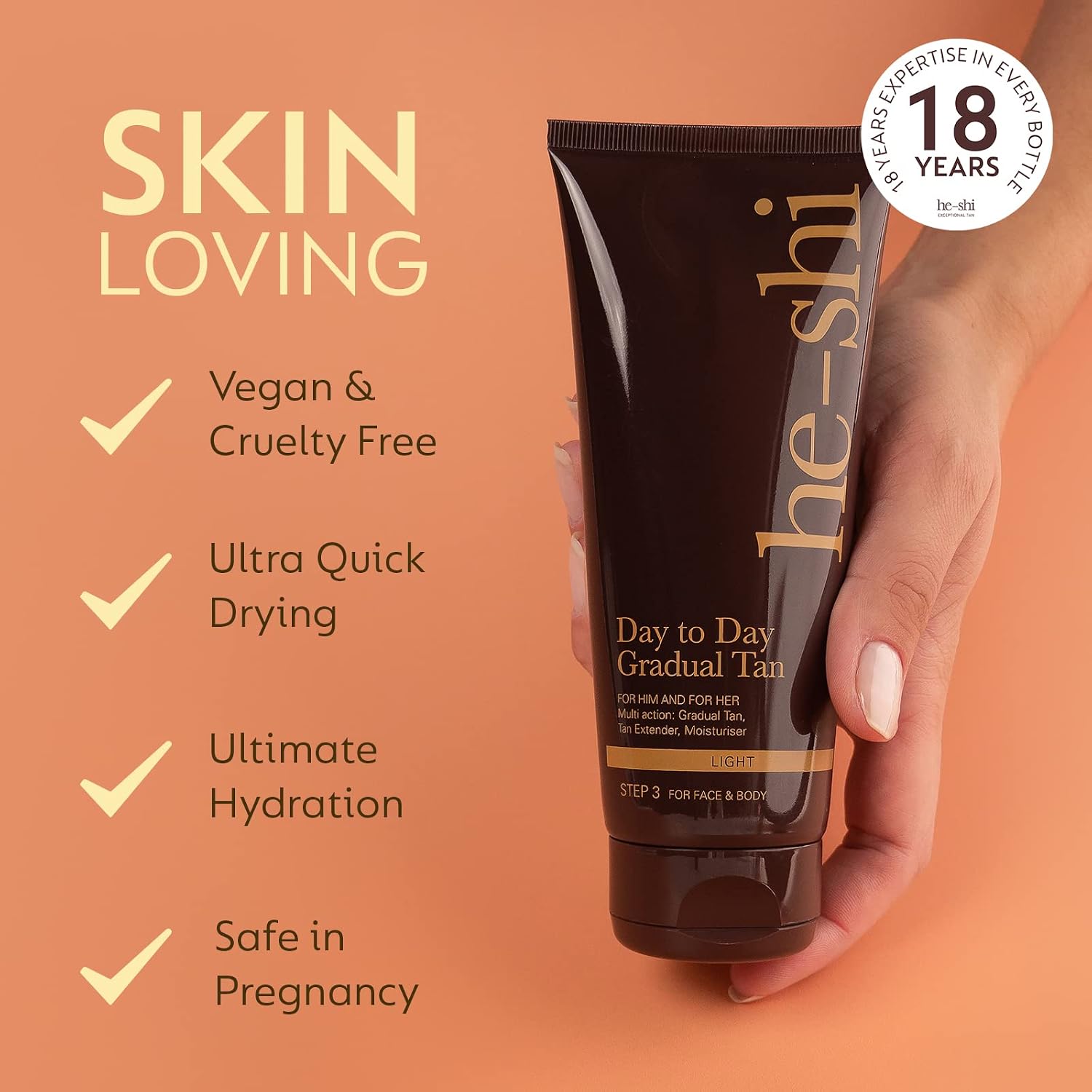 HE-SHI Day To Day — Lotion Autobronzante Progressive 200 ml – Image 4