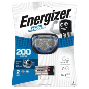 Energizer Lampe Frontale LED Vision, Bande Ajustable, Piles Incluses