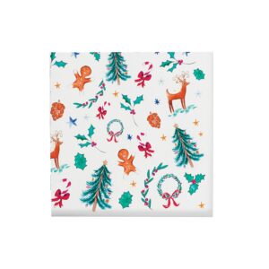 CAM ET LEON - Accessoires Décoration Noël - Fête d'Enfant - Assiettes, Gobelets - Serviettes, Pailles, Confettis, Ballons, Carton d'invitations, Pique à Gâteau, Centre de Table (Serviette x20)