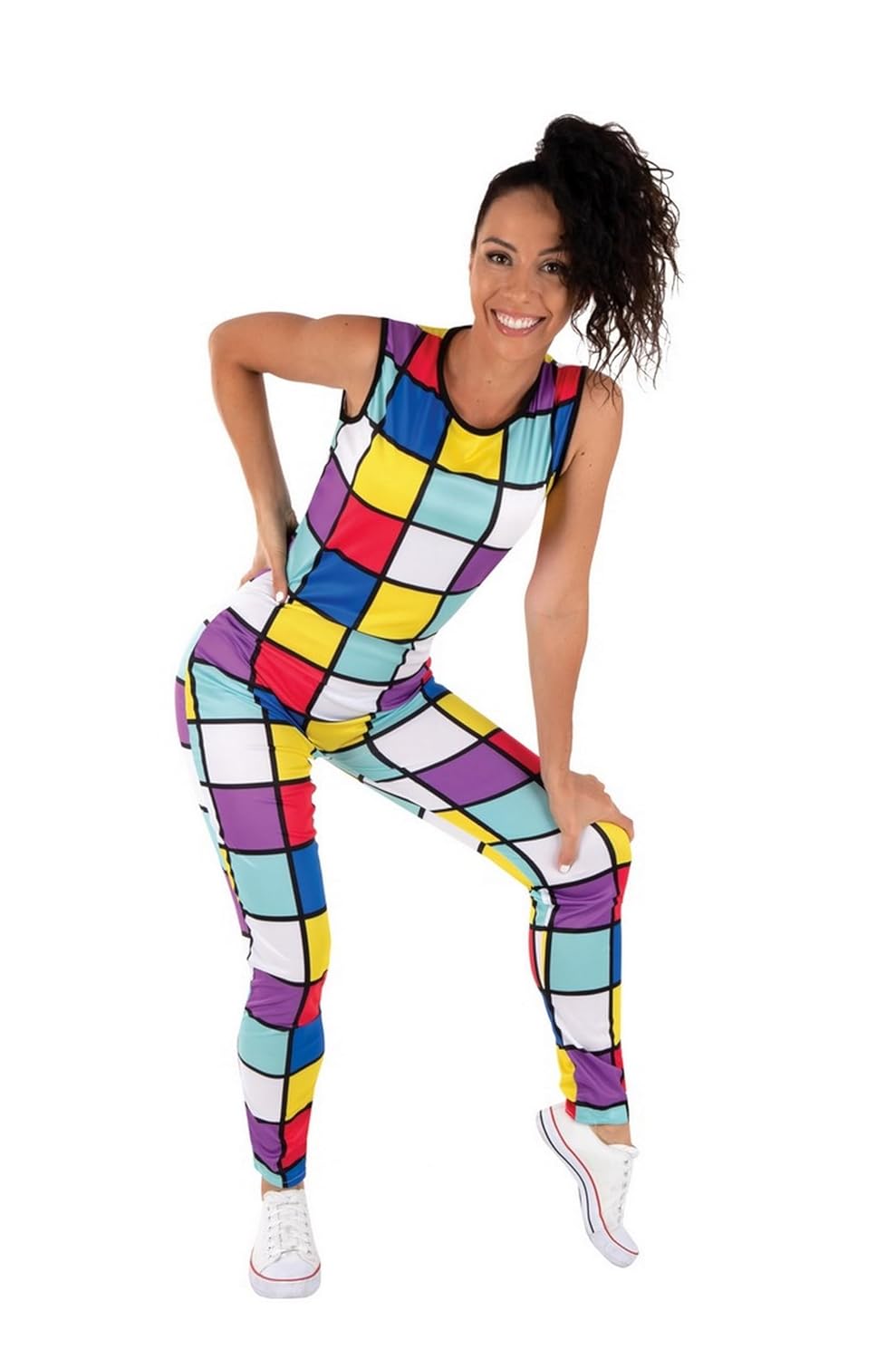 P'TIT CLOWN — Déguisement Combinaison Fluo Adulte S/M – Image 4