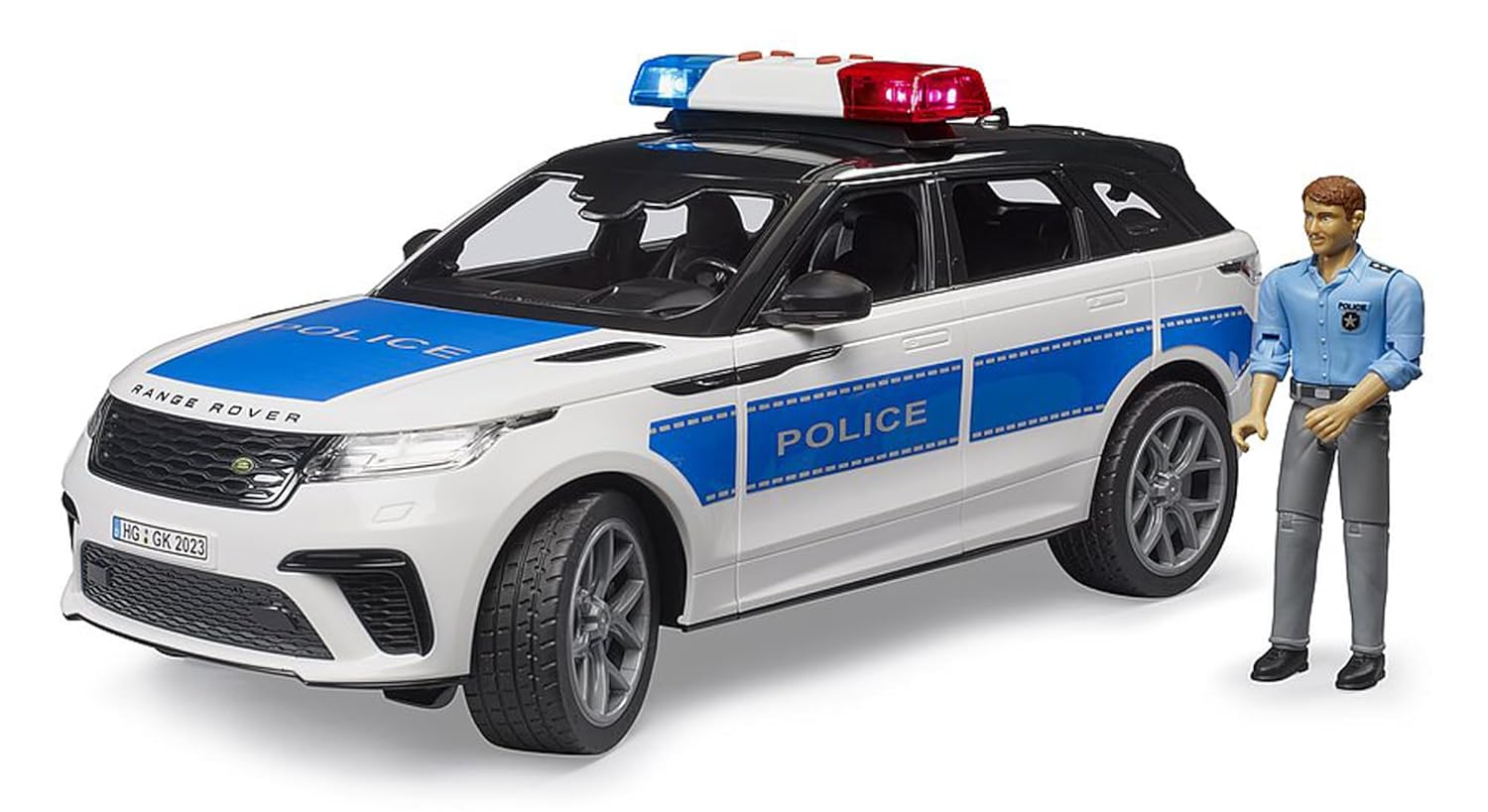 bruder 02890 - Range Rover Velar Véhicule de police avec policier, Véhicules, Voiture d'intervention, Voiture de police, Voiture de patrouille, Véhicules d'intervention, Jouets dès 4 ans