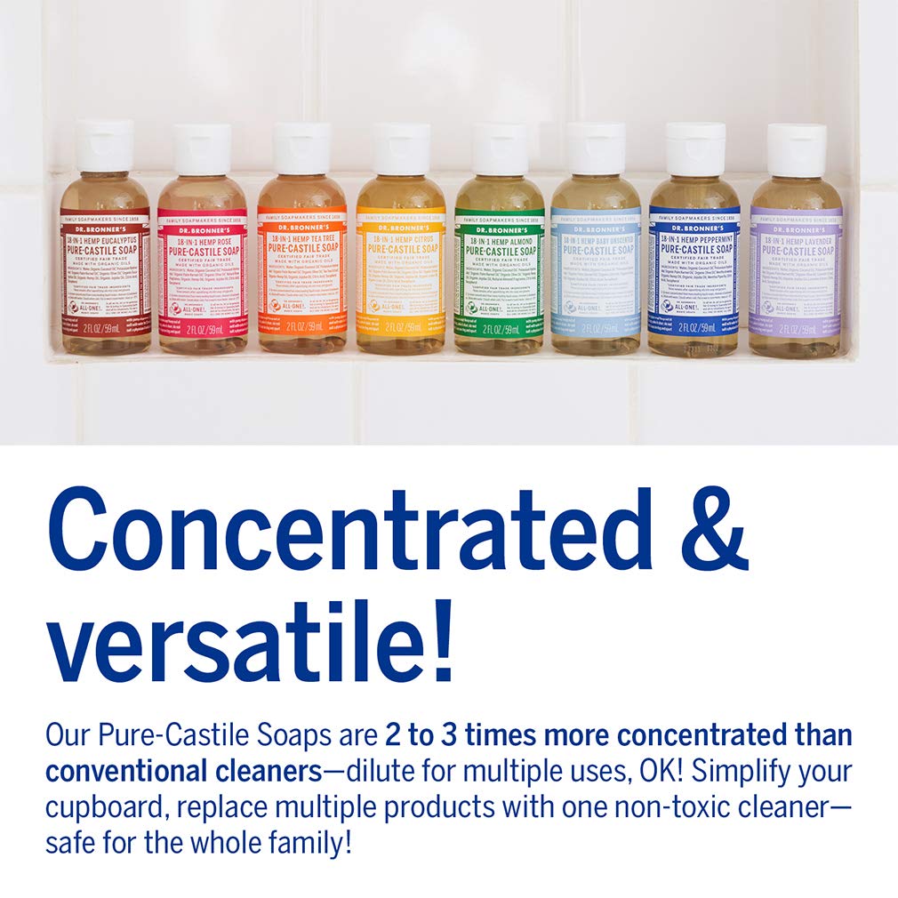 Dr. Bronner's Bébé Bio Savon Liquide Pure-Castile non Parfumé, 59 ml – Image 4