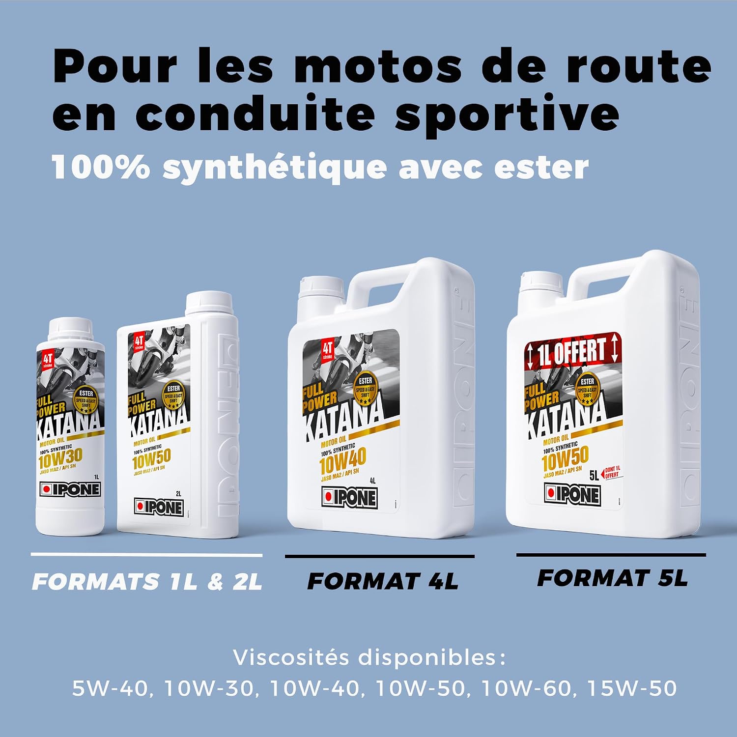IPONE Full Power Katana — Huile Moteur Moto 4T 10W50 2L – Image 4