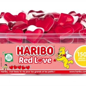 HARIBO - Red Love - Bonbons Fruités - Sans Colorants Artificiels - Boîte De 150 Bonbons