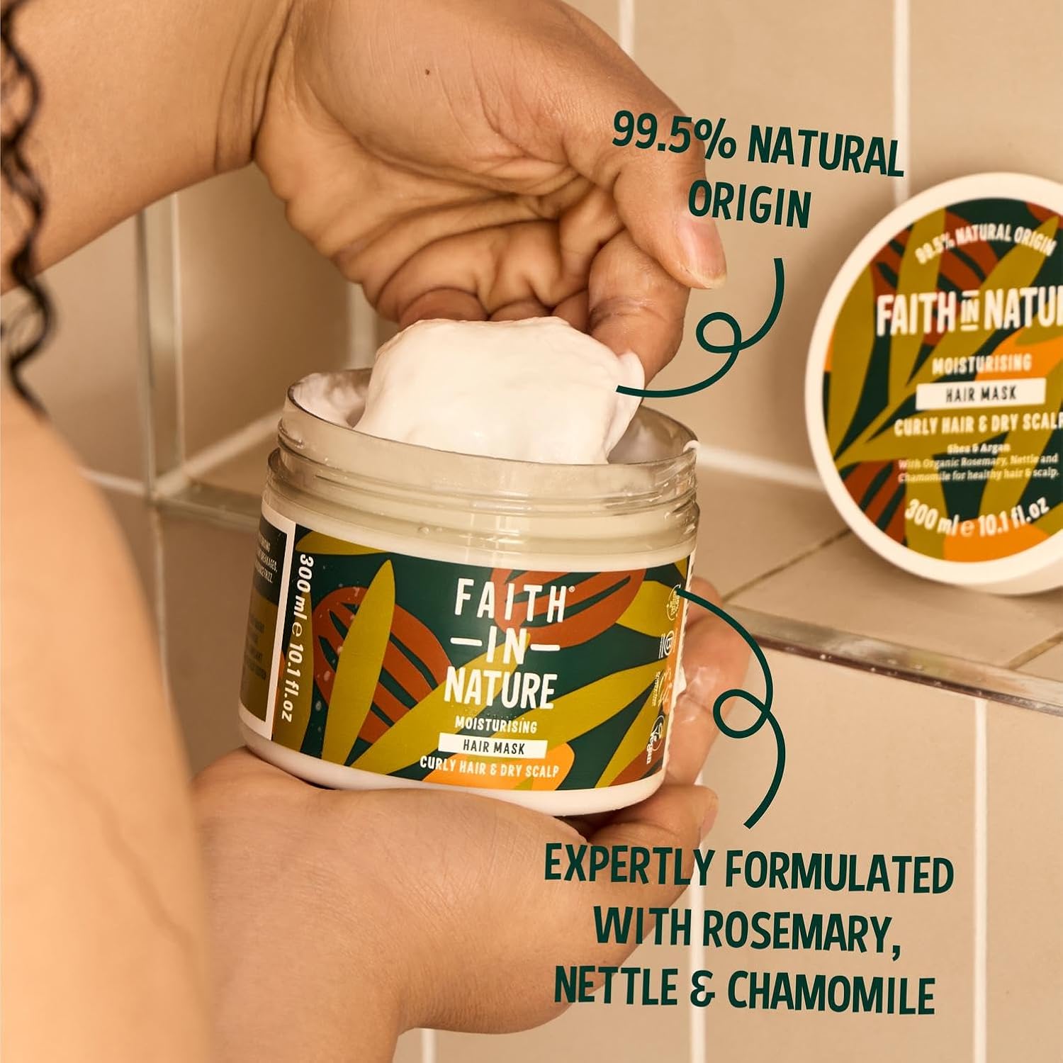 FAITH IN NATURE — Masque Capillaire Karité & Argan 300 ml – Image 4