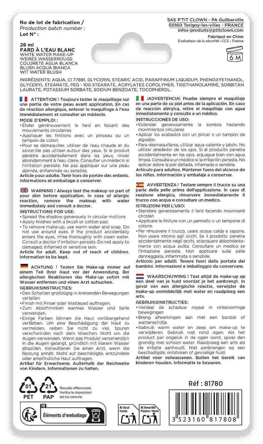 P'TIT CLOWN — Fard à l'Eau Blanc avec Pinceau – Image 3
