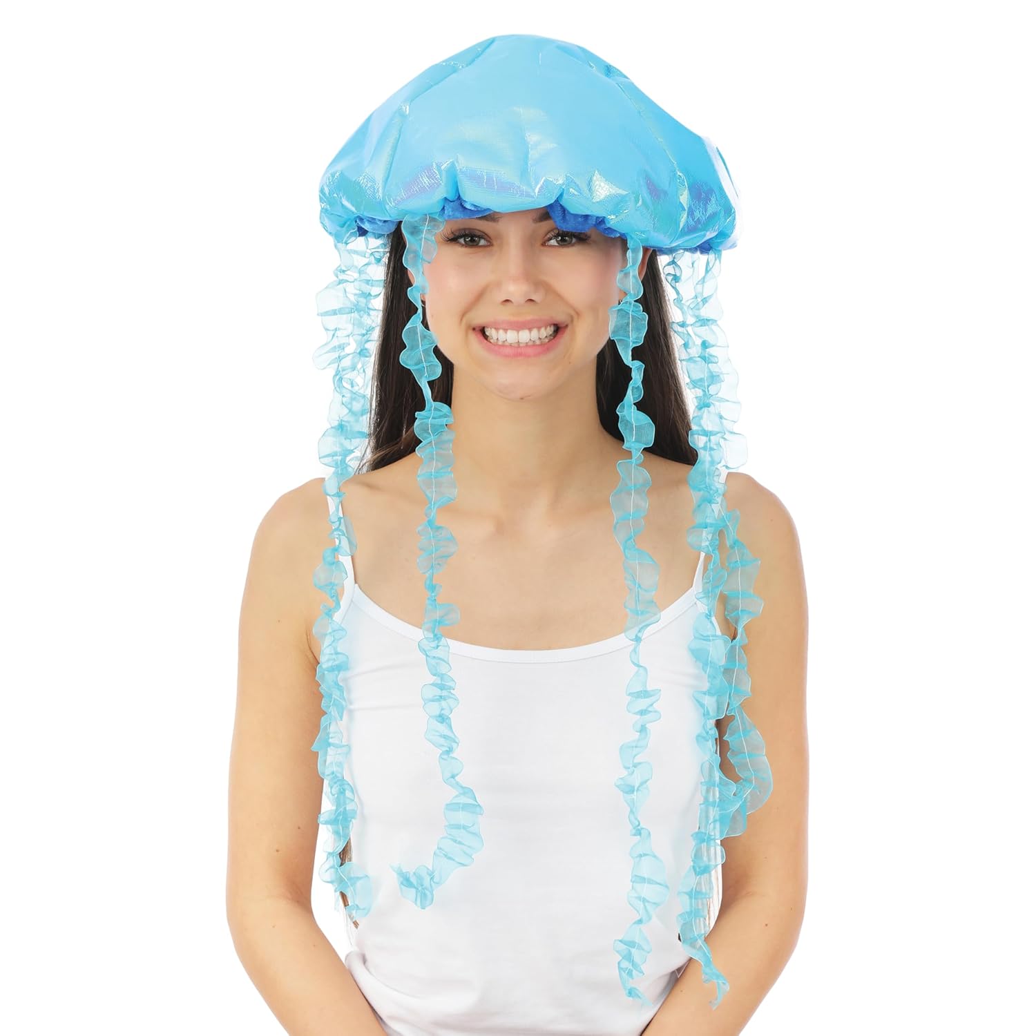 P'TIT CLOWN - Chapeau Humoristique, Drôle - Accessoire de Déguisement Adulte - Pour Carnaval, Fêtes à Thèmes, Cosplay - Multicolore - Adulte - Unisexe (Chapeau méduse)