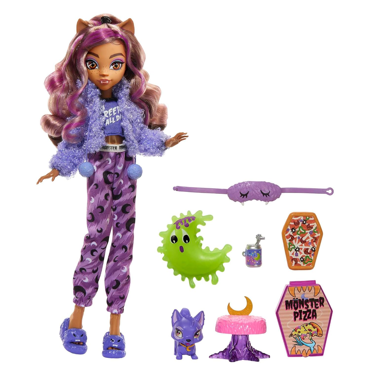 MONSTER HIGH — Coffret Soirée Pyjama Clawdeen Wolf – Image 3