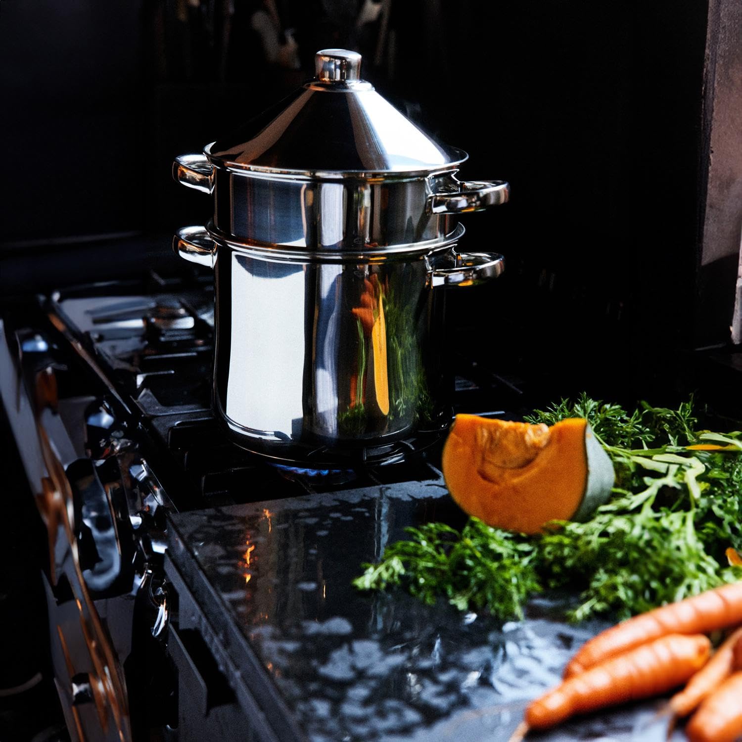 BAUMALU — Couscoussier tajine inox 24 cm 14 L – Image 2