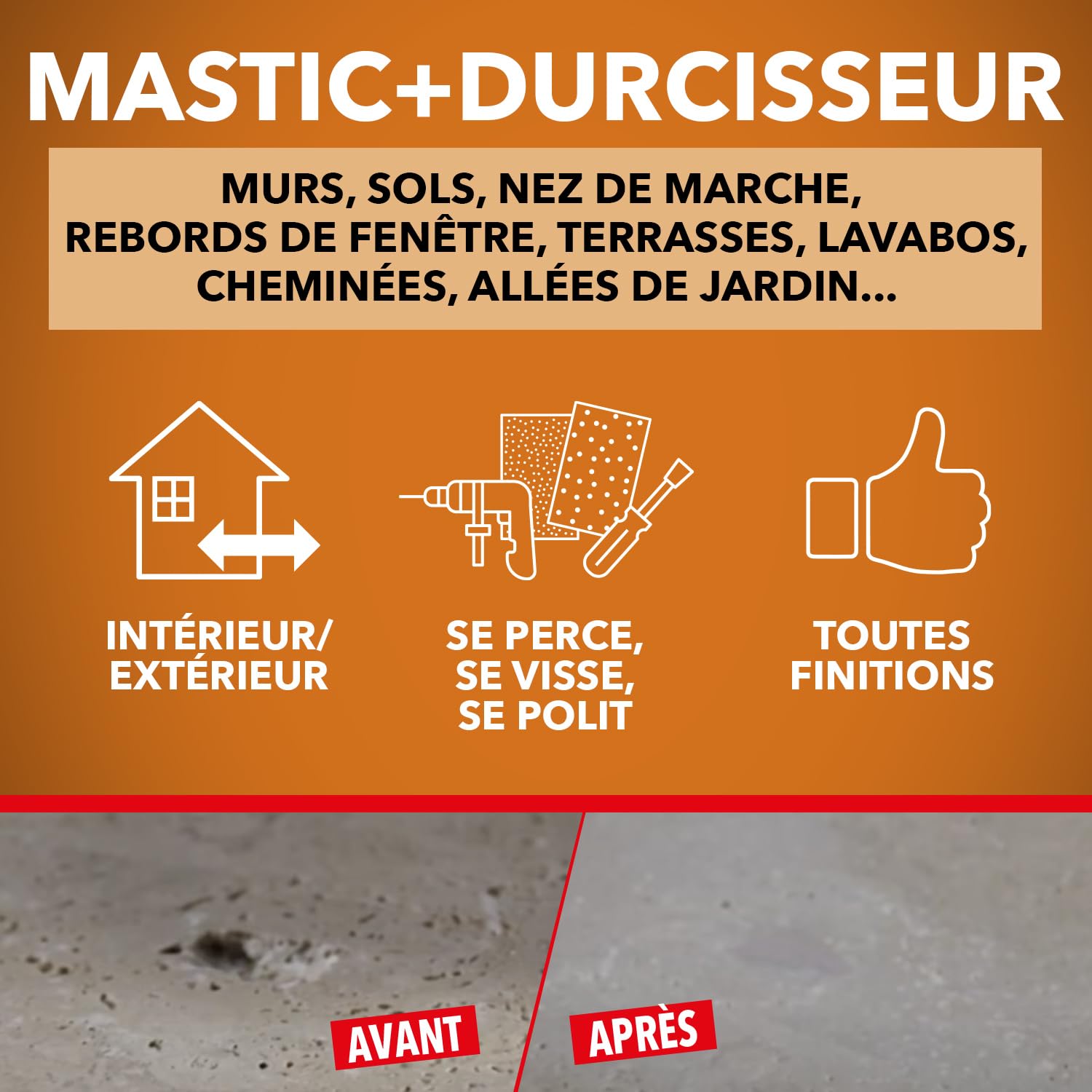 SINTO — Mastic Répare Sols et Murs 100g Blanc – Image 2