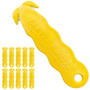 KLEVER INNOVATIONS Kutter — Cutter de sécurité jaune lot de 10