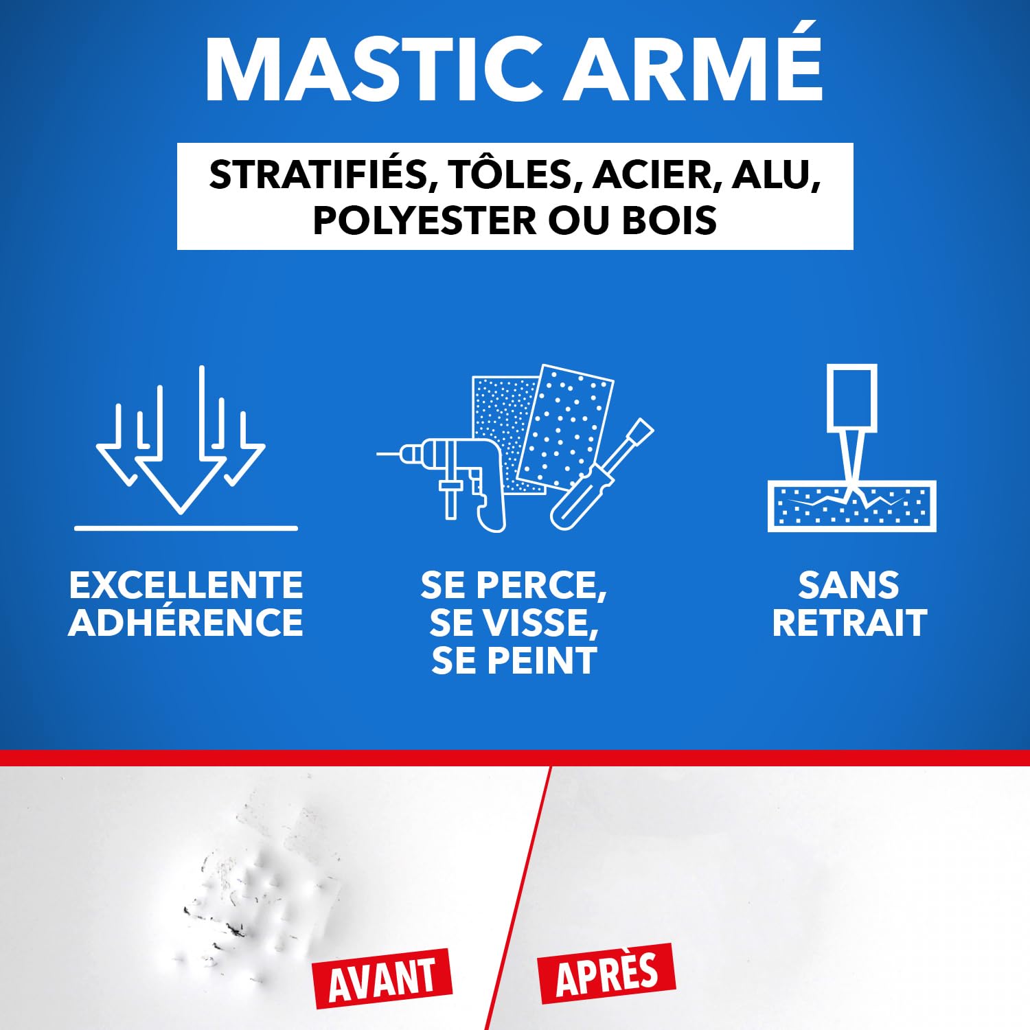 SINTO — Mastic polyester marine blanc – Image 2