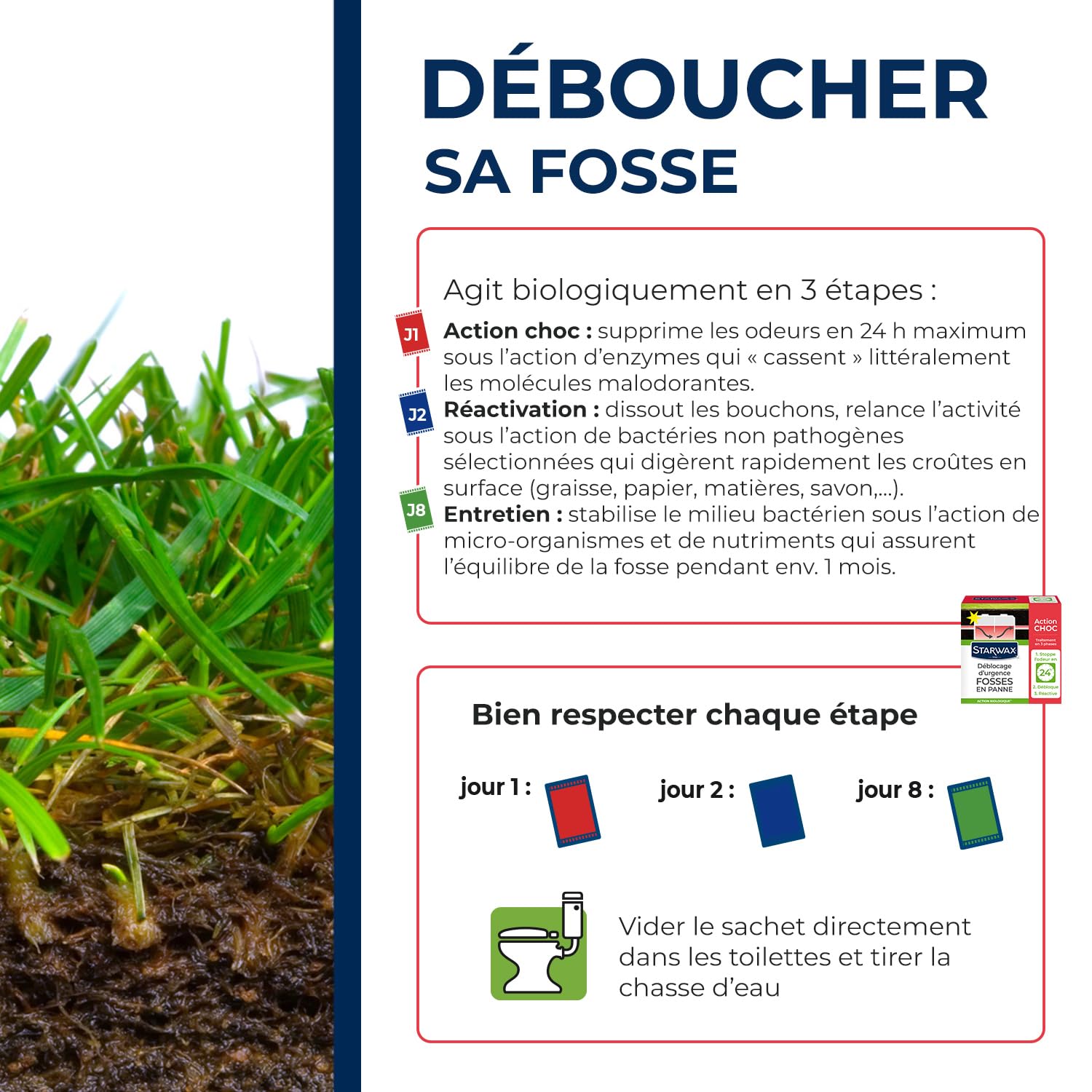 STARWAX — Déblocage d'urgence pour fosses septiques 600g – Image 3