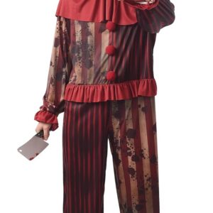 P'TIT CLOWN - Costume Clown Diabolique - Déguisement Adulte Parfait pour Halloween, Fêtes Costumées et Évènements à Thème (Homme, L-XL)