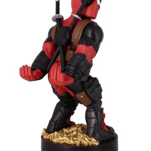 Cableguys Marvel Deadpool 'Bringing Up The Rear' Support Manette et Porte Telephone - Gaming Accessoire et Figurine pour Bureau Setup, Compatible avec Xbox, PlayStation et la Plupart des Manettes